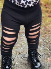 Load image into Gallery viewer, Black Distessed Leggings
